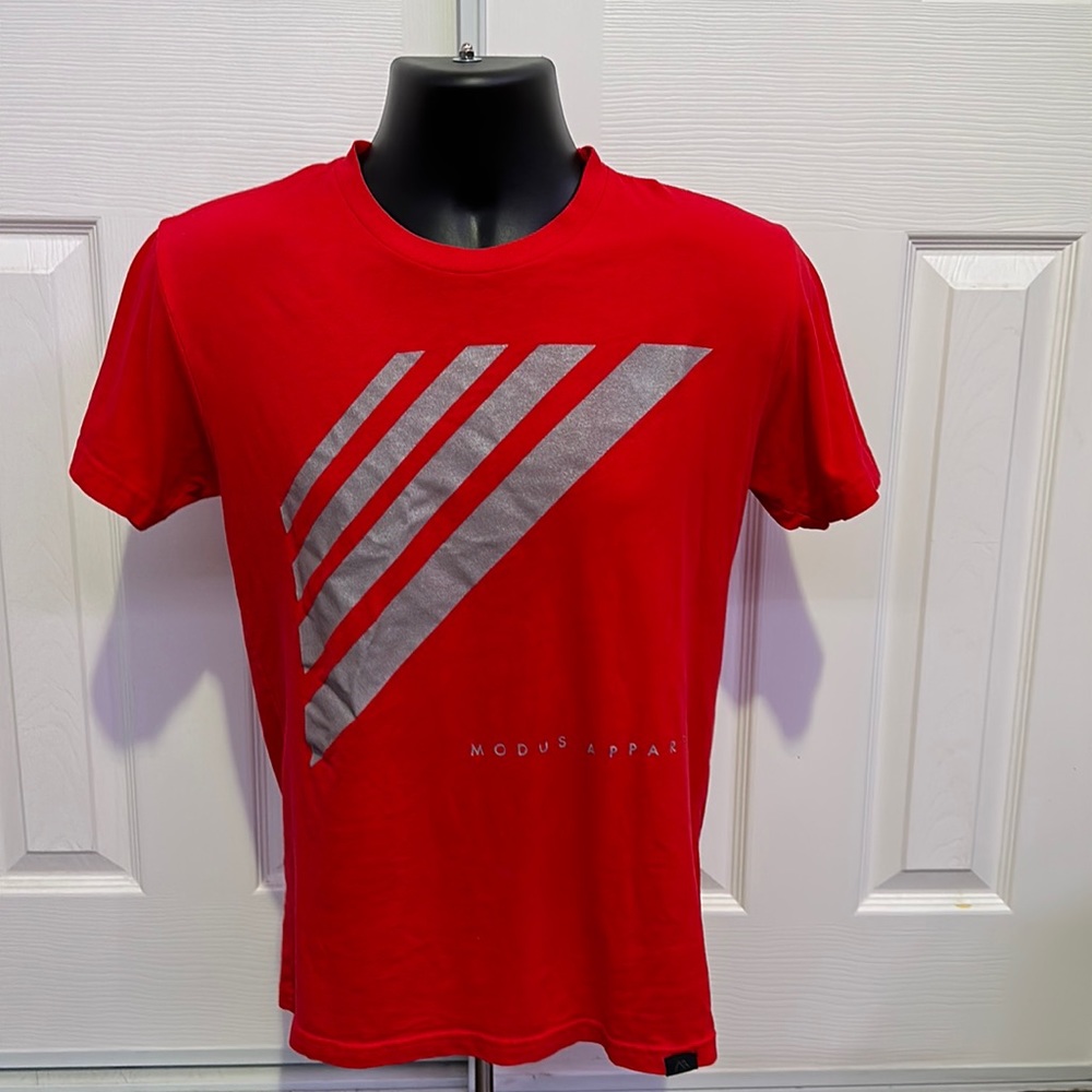 Active Gym Tee Red, Metallic Graphic, Medium